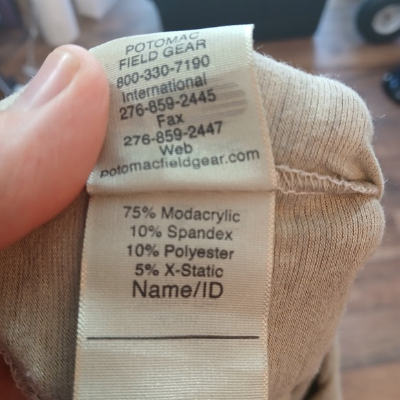 Frog Shirt Mens Medium Tan Potomac Field Gear FR Flame Resistant Base Layer Mock - Picture 8 of 9